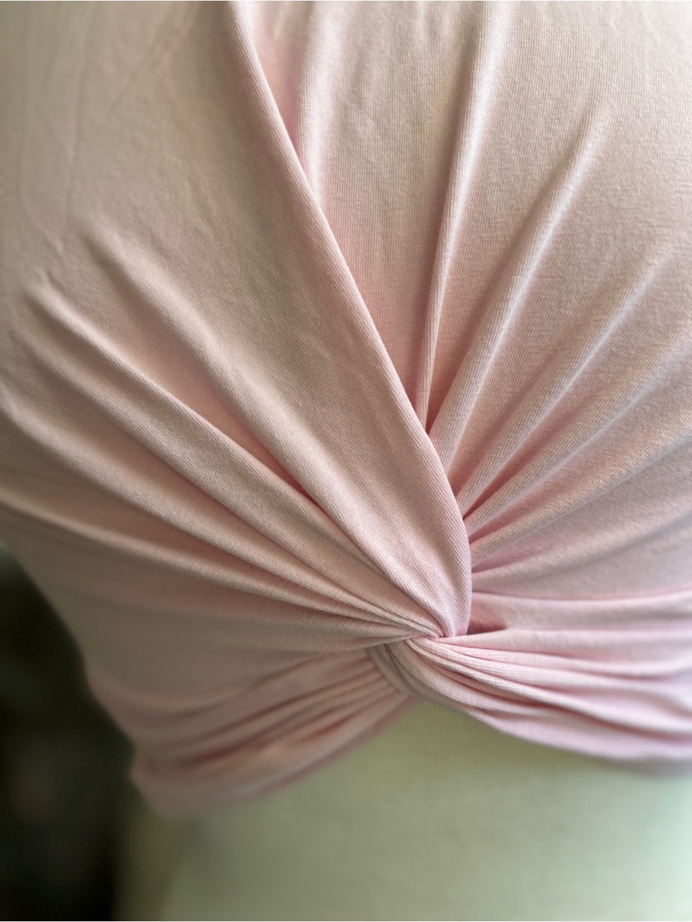 Soft Pink Twist Front Top